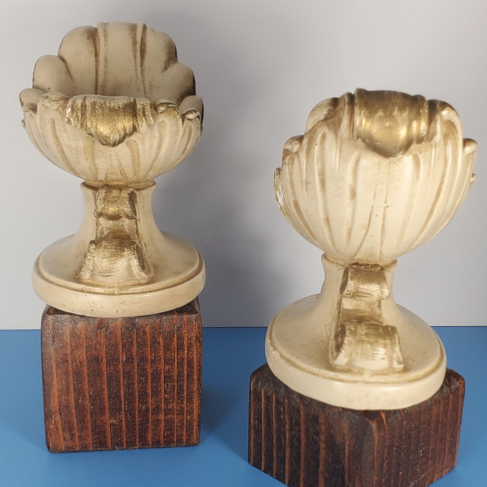 Two Circa 1957 Chicago Double Candle Stick Holders Chicago Universal Statuary - Picture 3 of 15